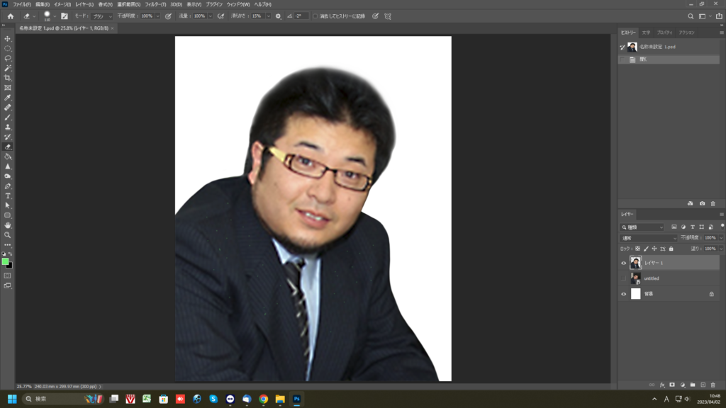 画質の悪い元写真での葬儀用写真の作り方⑨ ～顔の粒子等をダスト 